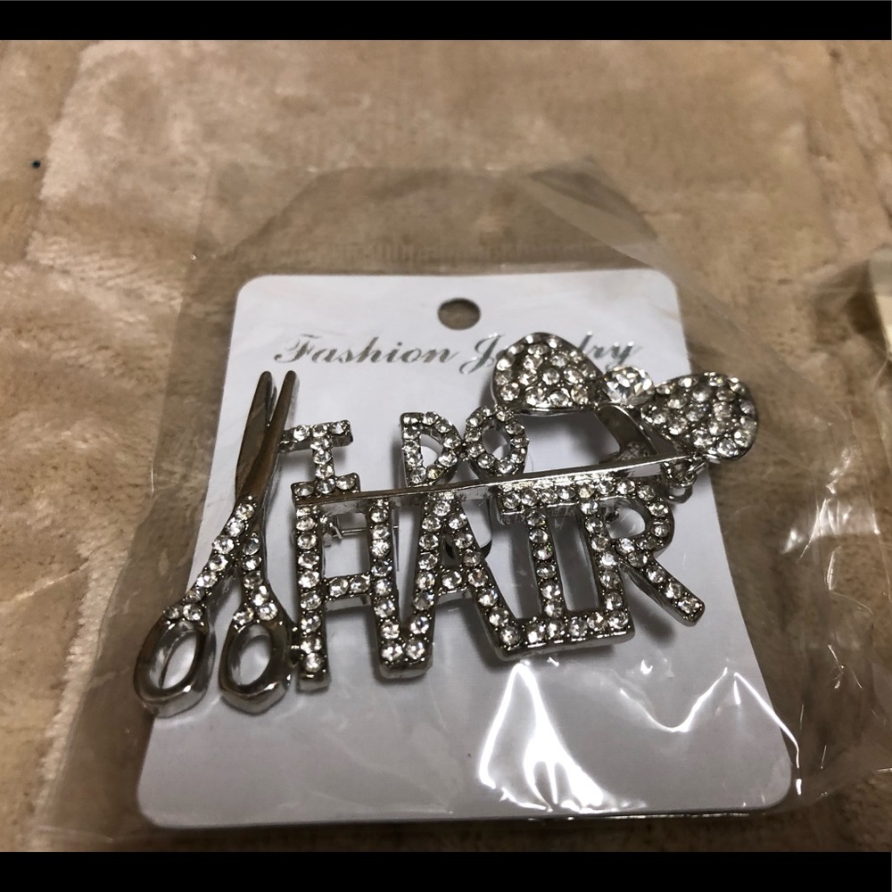 I Do Hair Pin and Scissor/Comb Earrings